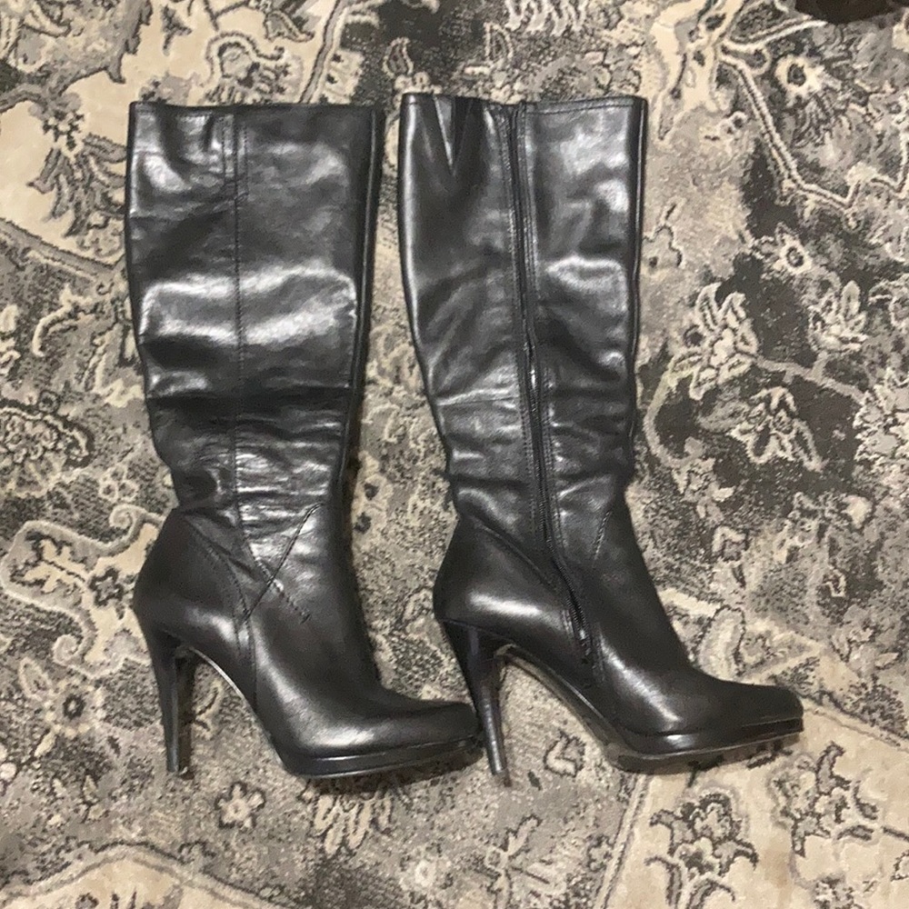 Nine West Black Leather Boots